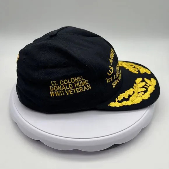 Vintage1980s 1984 U.S. Army Reservist Donald Hume Scrambled Eggs Hat USA Made